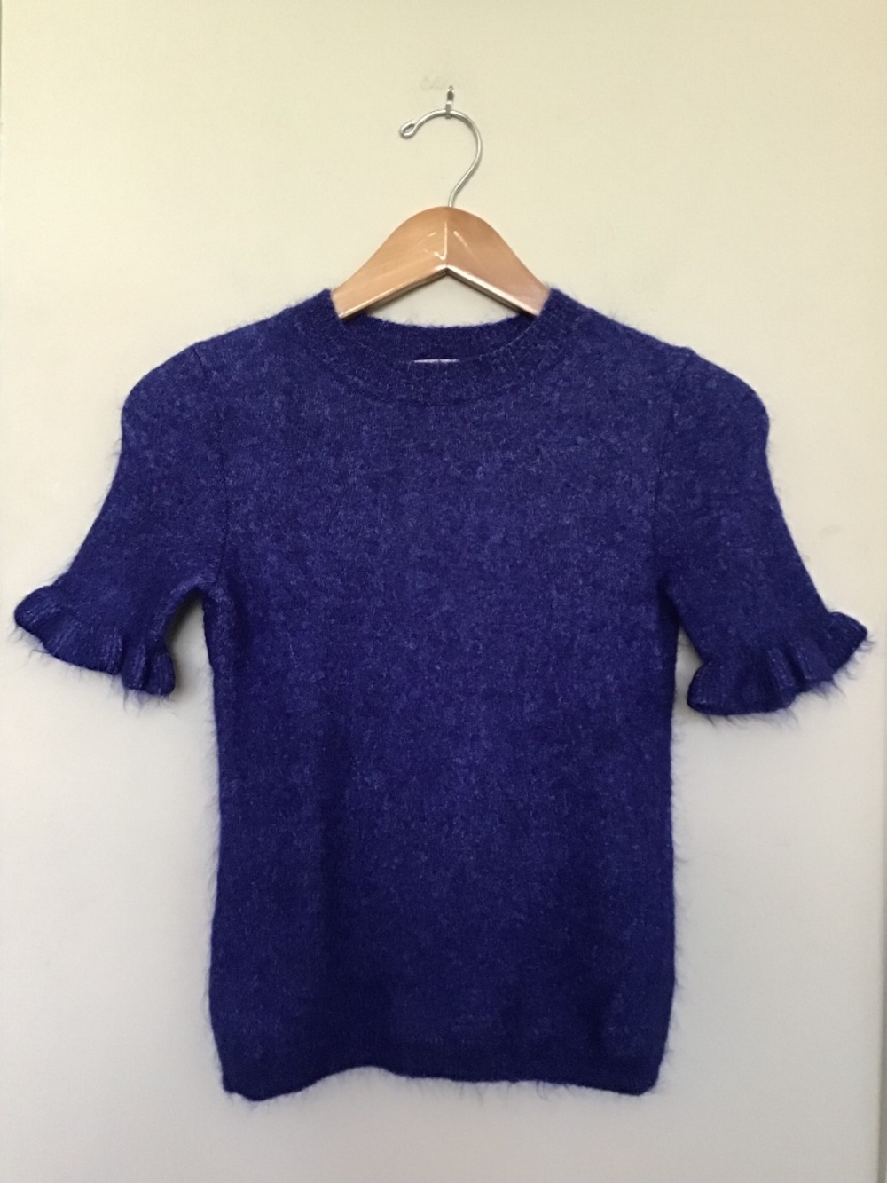 Sezane Extra Small Electric Blue Short Sleeves Mindy Sweater - Picture 2 of 6